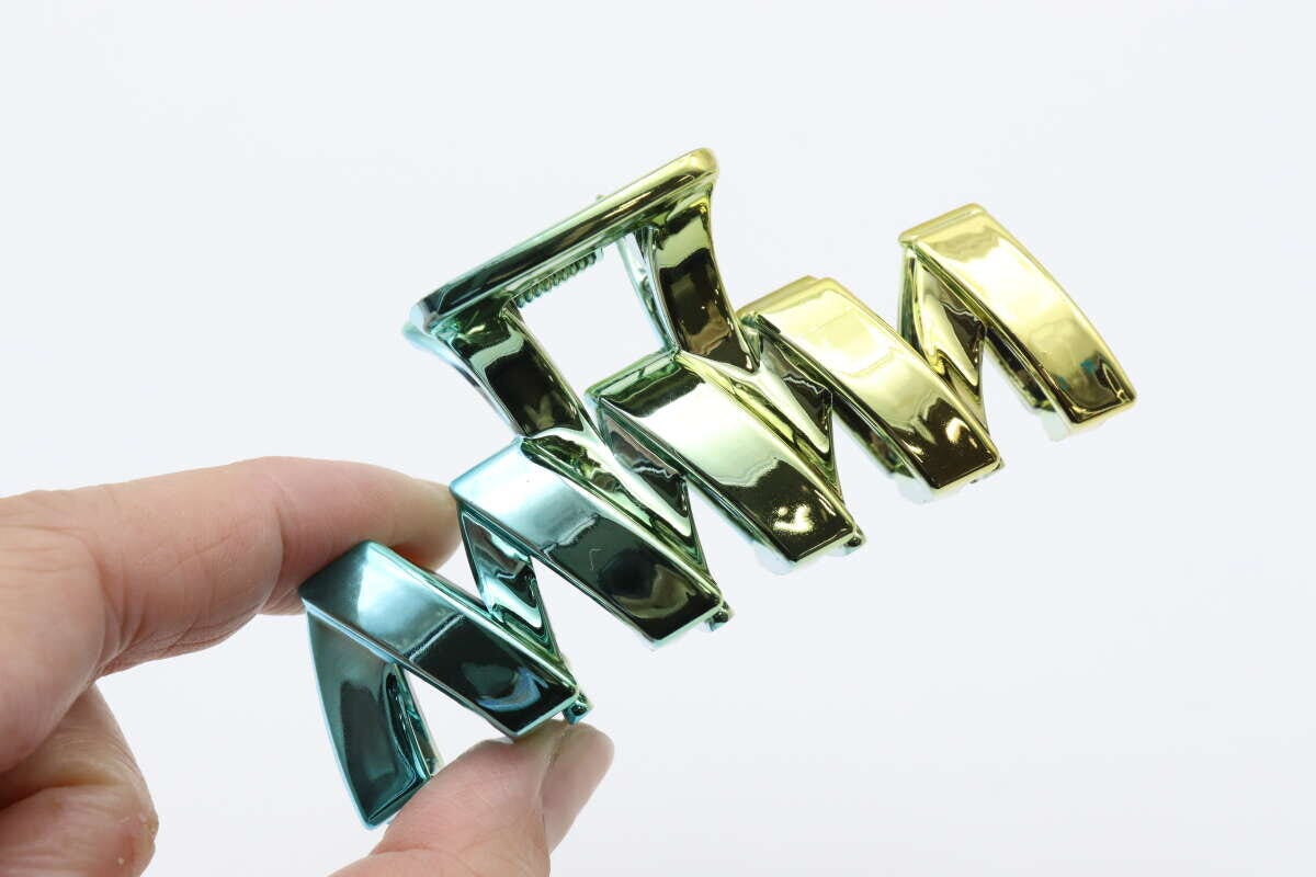 バンスクリップ（メタリック、ジグザグ、グラデーション）