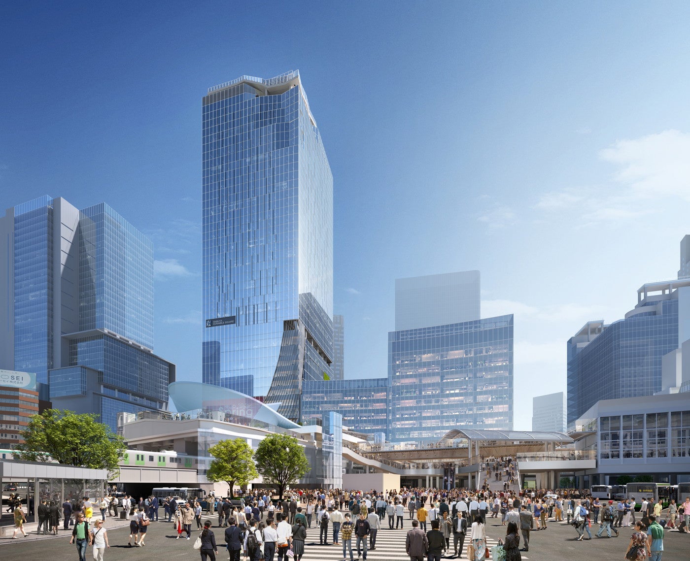 スクランブル交差点からの視点イメージパース／提供画像