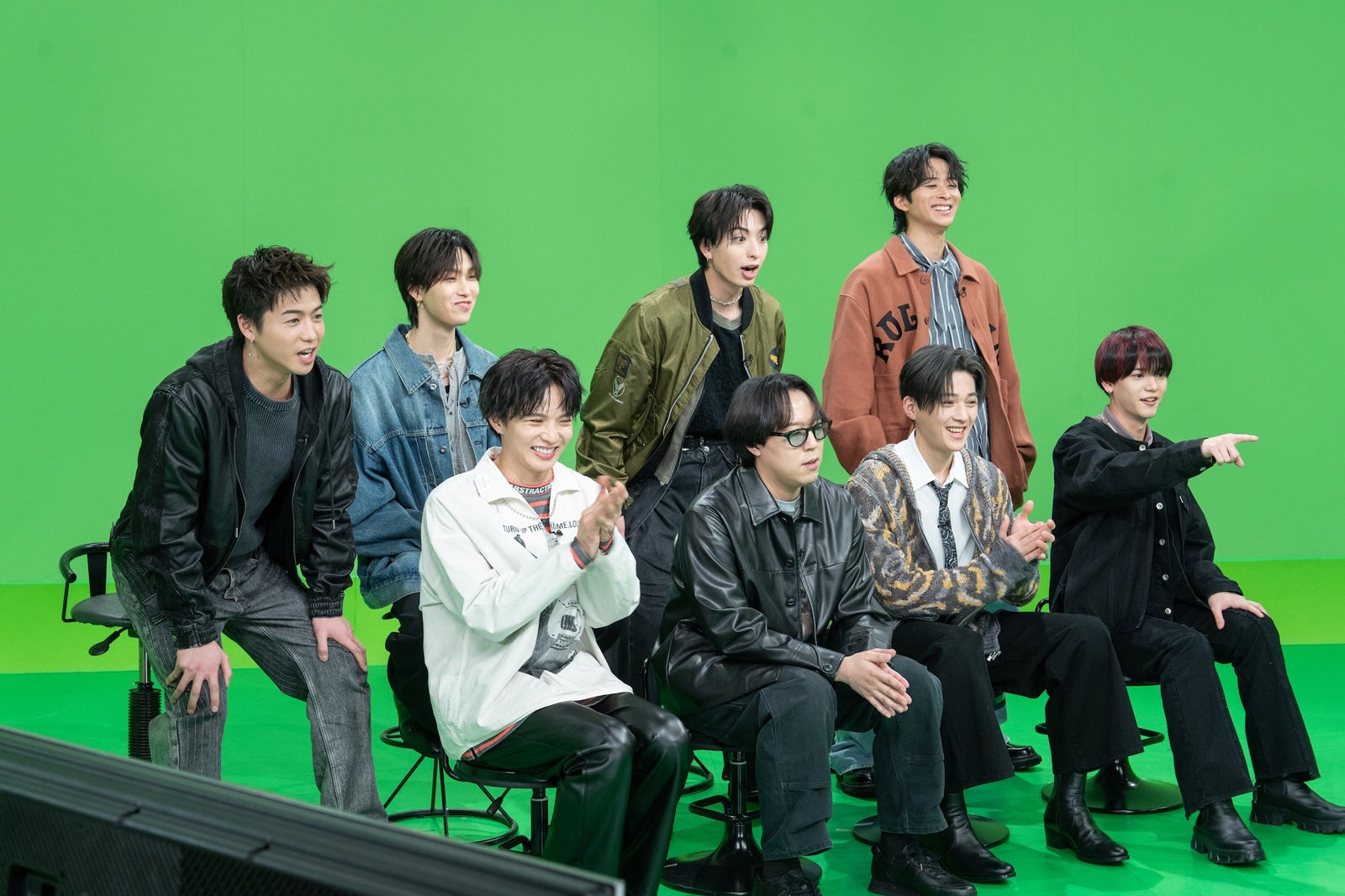 FANTASTICS／（左上から時計回りに）瀬口黎弥、堀夏喜、木村慧人、澤本夏輝、中島颯太、八木勇征、世界、佐藤大樹（C）AbemaTV,Inc.