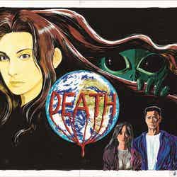 「冨樫義博展 -PUZZLE-」『レベルE』展示原画(C)冨樫義博 1990-94年