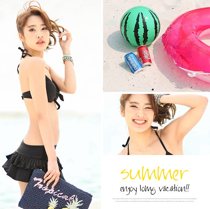 ワンカラーブラックビキニ「salus」4,620円 (税込4,990円)