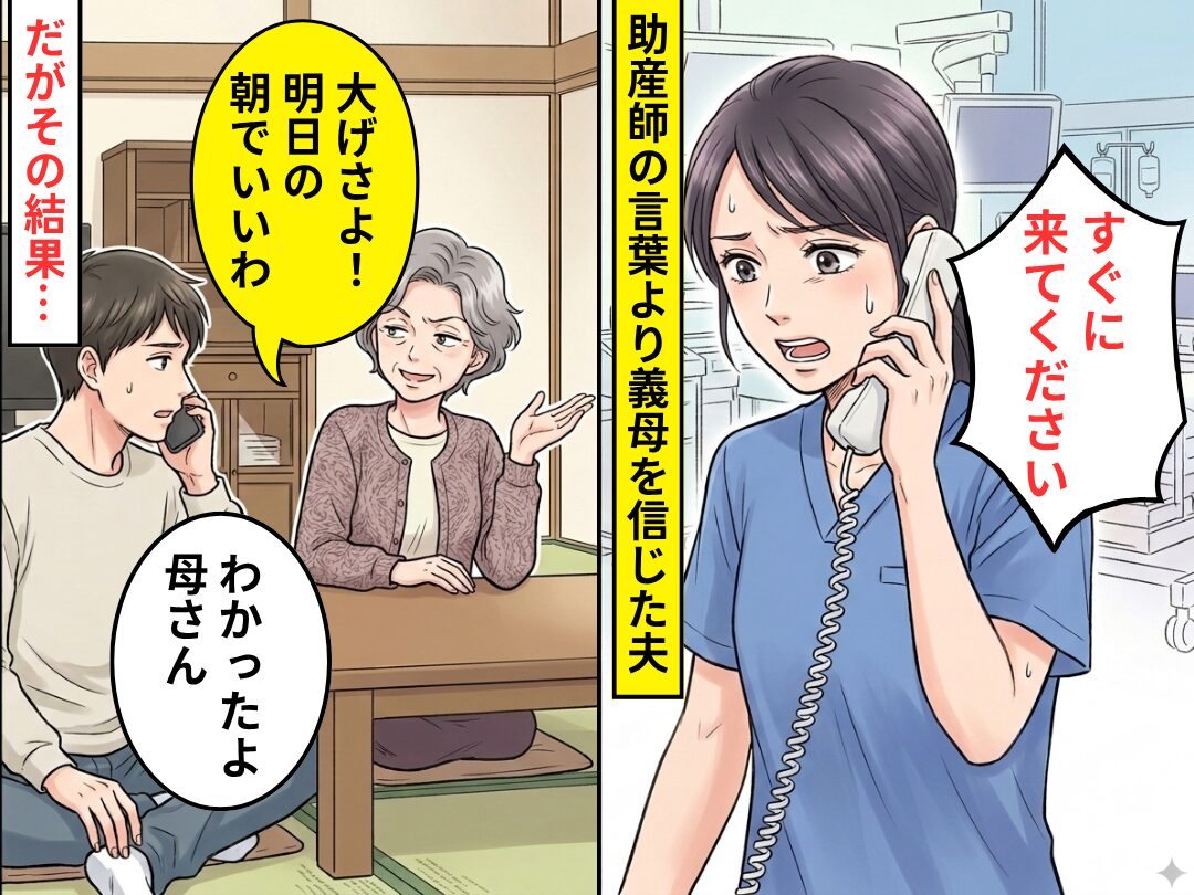 助産師「危険な状態です」義母「大げさよ」⇒夫が義母の言葉を信じてしまった結果…「俺のせいだ…」