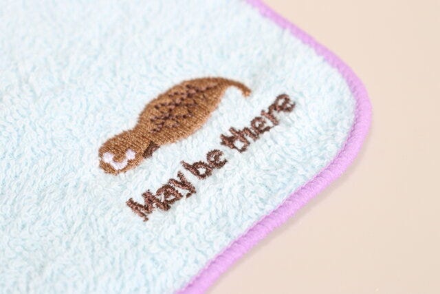 パイルタオルハンカチ刺繍付　ツチノコ