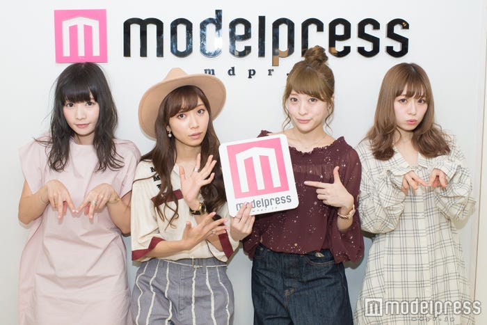 SILENT SIREN(左から)あいにゃん、ひなんちゅ、すぅ、ゆかるん (C)モデルプレス