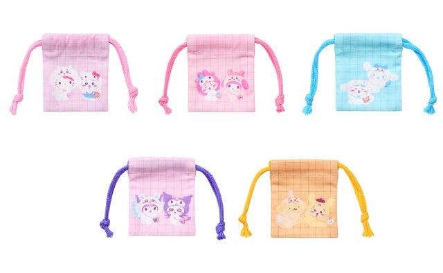 ちいかわ×サンリオキャラクターズミニ巾着