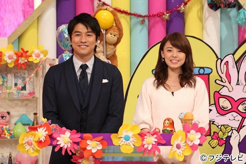 渡辺和洋アナ、宮澤智アナ （C）フジテレビ