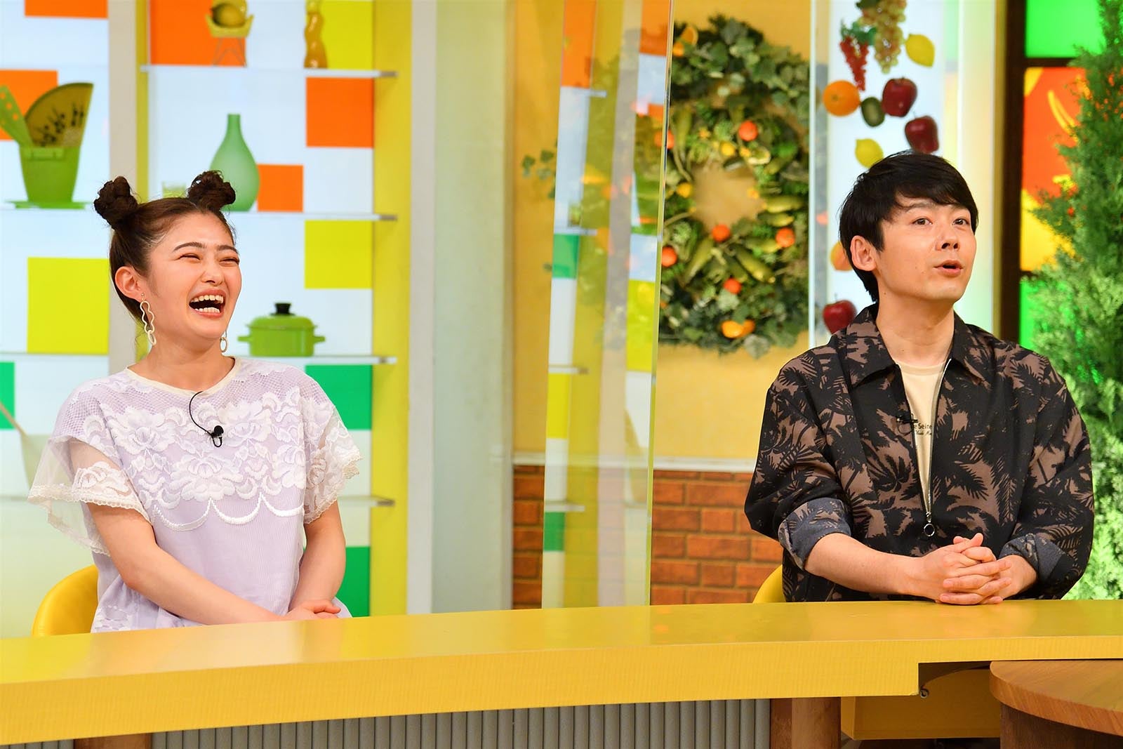 井上咲楽、菅広文（C）MBS