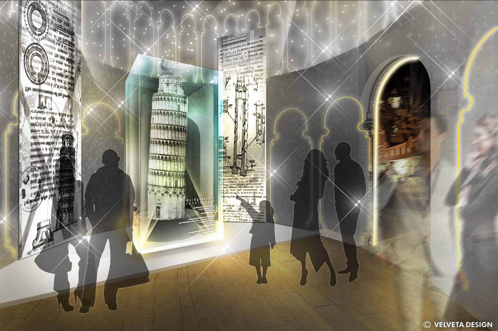 ピサの斜塔　内部モニュメント（イメージ）（C）VELVETA DESIGN