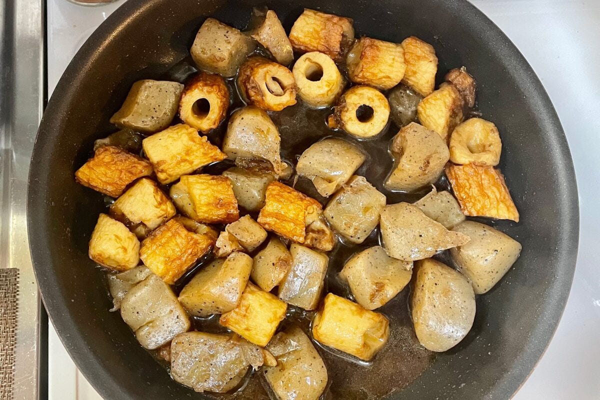 こんにゃくとちくわのヤバい煮