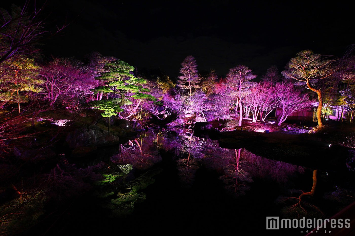七色の鏡の池／画像提供：日本庭園 由志園