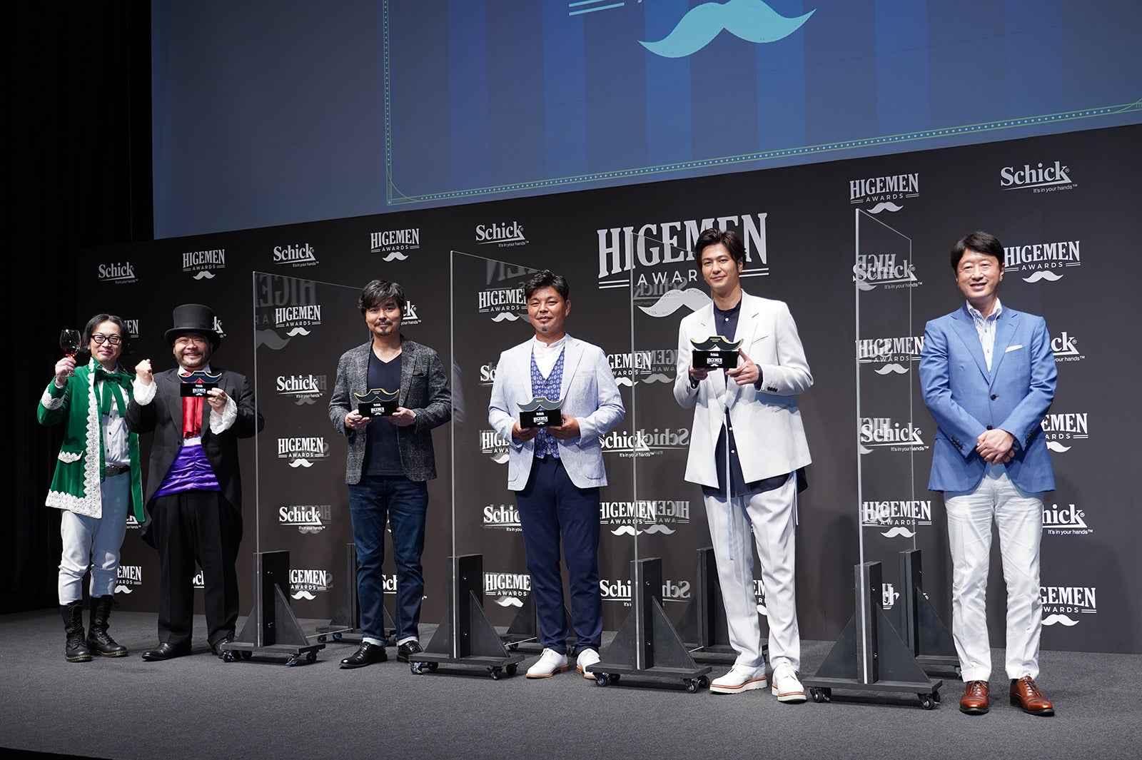 （左から）髭男爵、小澤征悦、城彰二、速水もこみち（提供写真）