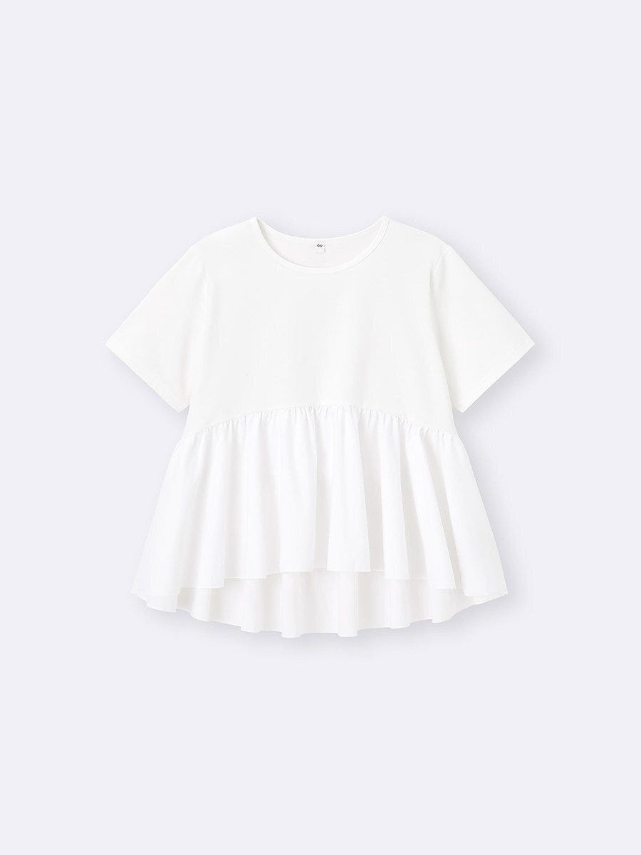 GUの布帛コンビネーションT