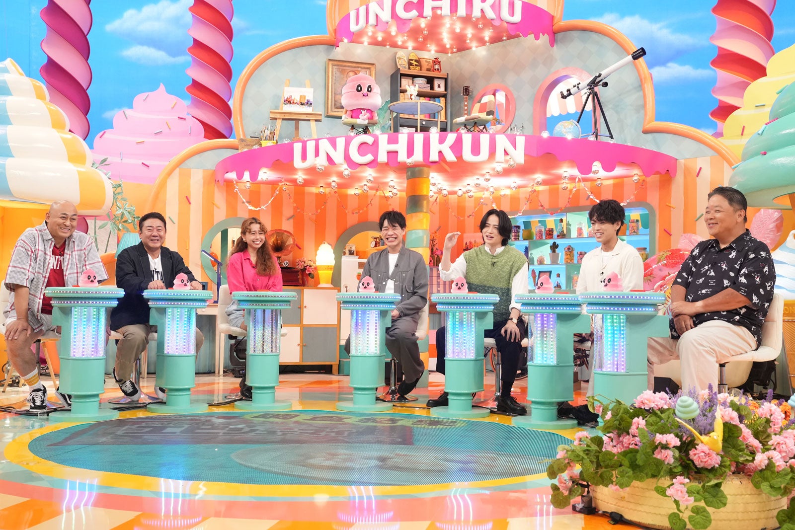 長谷川雅紀、渡辺隆、peco、川島明、菊池風磨、原嘉孝、伊集院光（C）読売テレビ