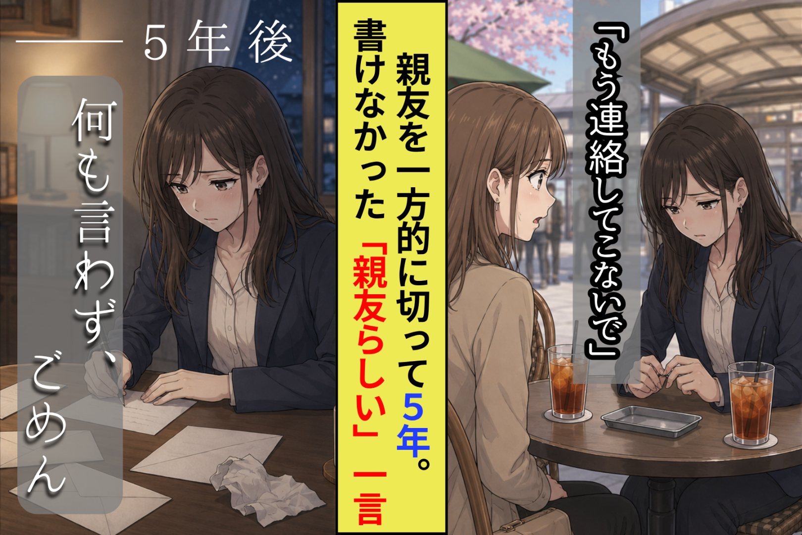親友を一方的に切った日から5年。私が便箋に綴れなかった、「親友らしい」一言