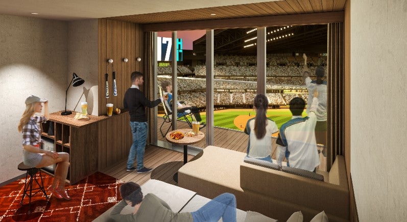 日本初“球場内”温泉・サウナ＆ホテル2023年誕生、観戦しながら“ととのう”新体験