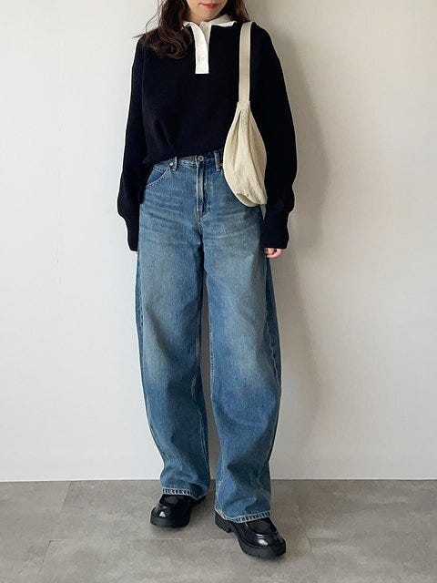 黒ニットコーデ2