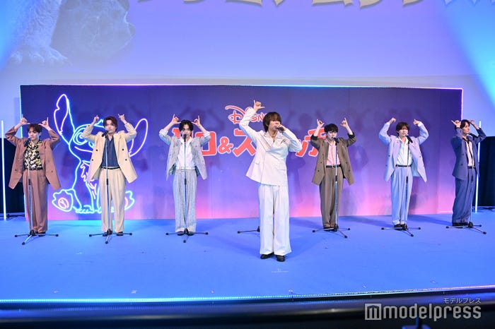 Travis Japan/松倉海斗、吉澤閑也、松田元太、中村海人、宮近海斗、七五三掛龍也、川島如恵留(C)モデルプレス