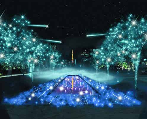 品川に新イルミスポットが誕生 「願いの鐘」が響くと夜空に流星がきらめく