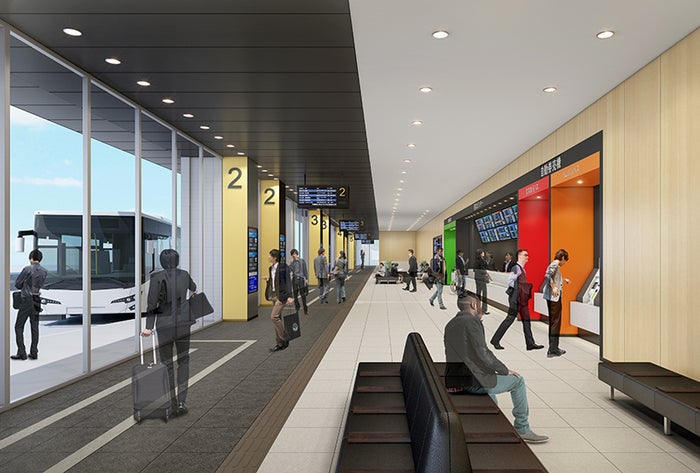バスターミナル待合施設／画像提供：住友不動産