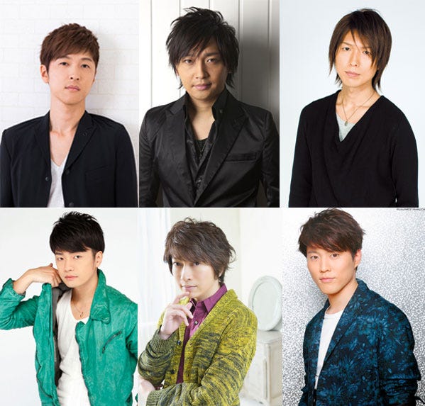 (上段左から)櫻井孝宏、中村悠一、神谷浩史(下段左から)福山潤、小野大輔、入野自由(提供画像)