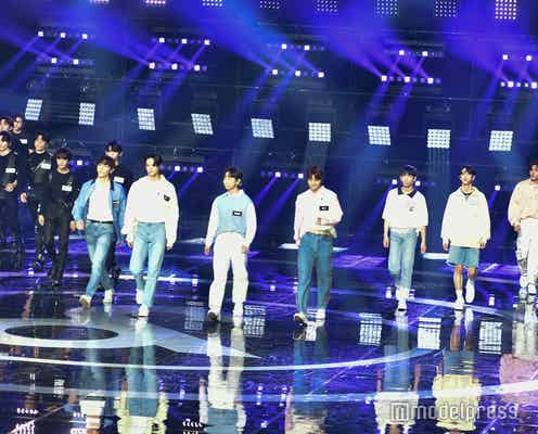 「&AUDITION」15人でデビューメンバー発表前ラストパフォーマンス “椅子で参加”JUNWONに寄り添う特別ステージ