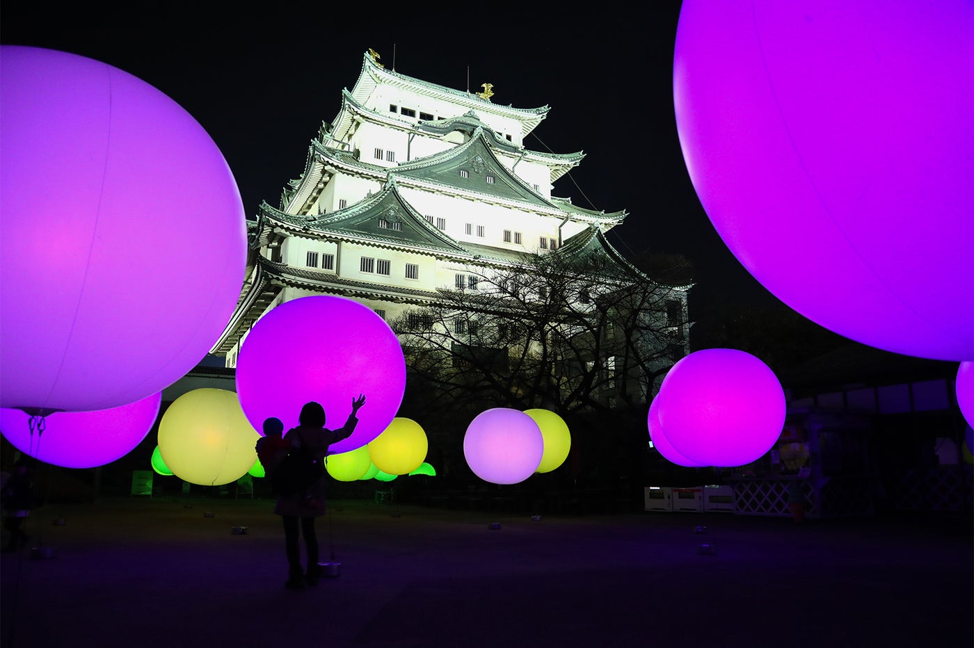 名古屋城と光のアートがコラボ　昼とは違う幻想的な表情／画像提供：W TOKYO