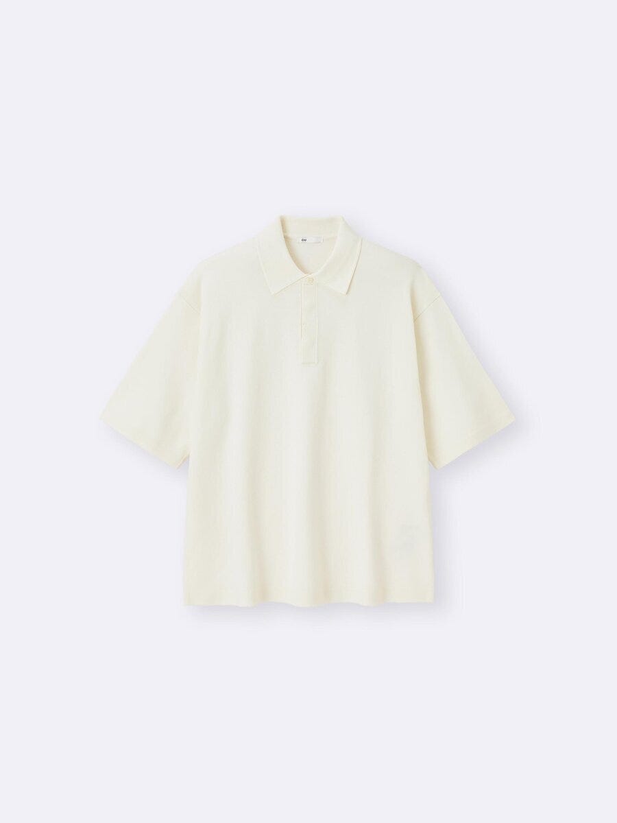 2026gu春大人女性おすすめウォッシャブルニットポロシャツ