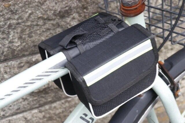 ダイソー　自転車用ダブルバッグ（トップチューブ用）　