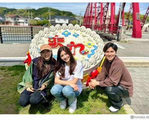 土屋炎伽、妹・太鳳&弟・神葉と“まれ”ロケ地へ 3ショット公開で「素敵」「胸熱」と反響