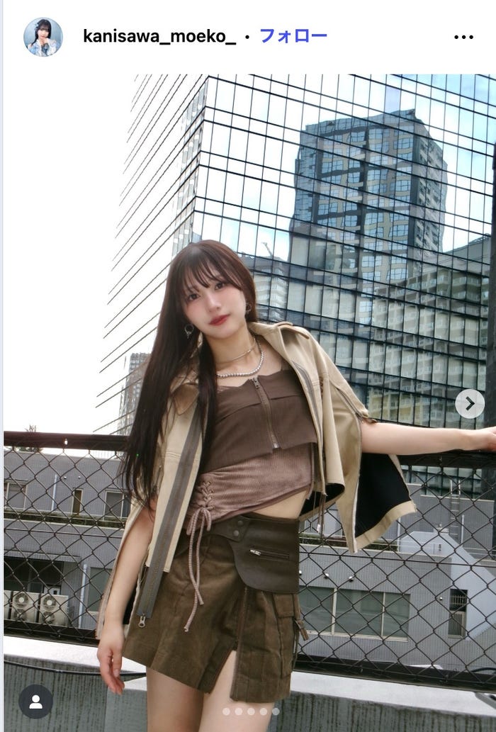 蟹沢萌子Instagramより