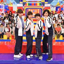 『チア☆ダン』チーム（左から）石井杏奈、土屋太鳳、阿川佐和子、佐久間由衣（C）TBS