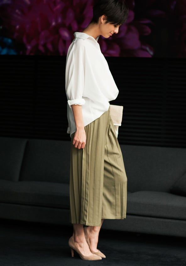 プリーツガウチョパンツ「STYLEST」3,980円(税別)/画像提供:STYLEST