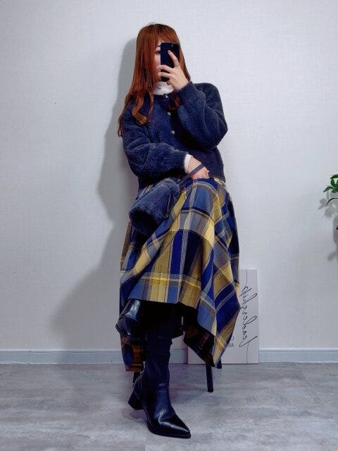 GUシャギーニットハートビジューボタンカーディガン GUシャギーニットハートビジューボタンカーディガンのトラッドスタイル