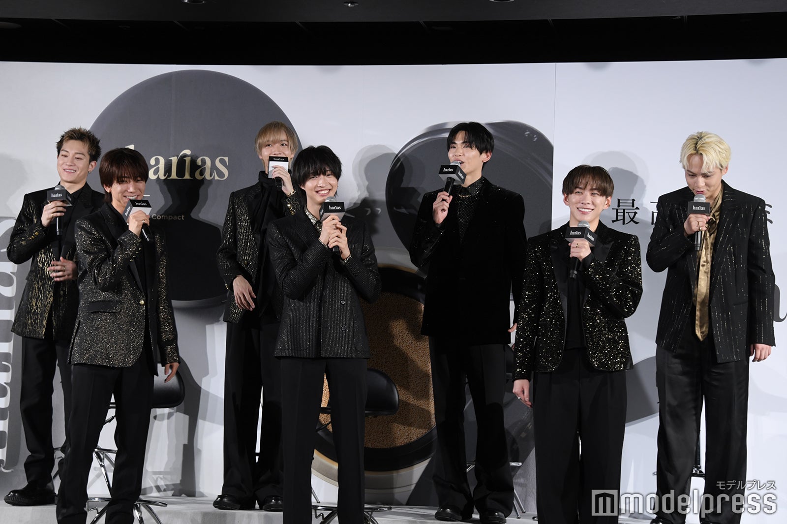 IMP.（後列）椿泰我、松井奏、‎影山拓也、横原悠毅（前列）鈴木大河、佐藤新、基俊介（C）モデルプレス