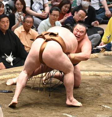 鉄人玉鷲が初日から8連敗で負け越し、自ら左膝から崩れる【大相撲夏場所】