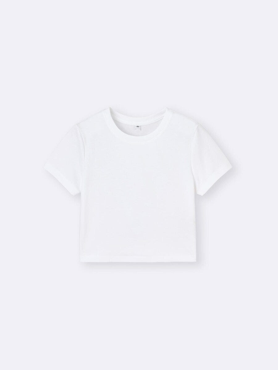 白いドライミニTシャツを平置きした様子