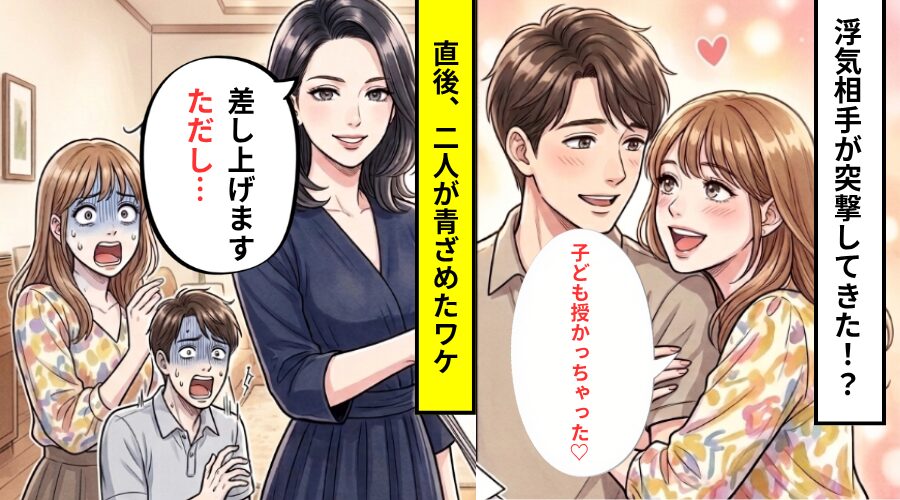 勝ち誇った顔の浮気相手が…「子ども授かっちゃった♡」だが直後⇒「差し上げます。ただし…」2人の顔が一瞬で青くなったワケ