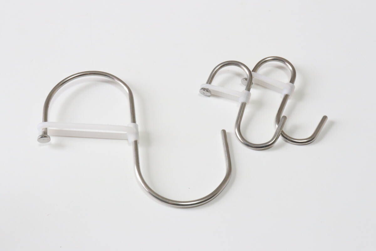 シリコーンストッパー付き　ステンレスS字フック　大　小
