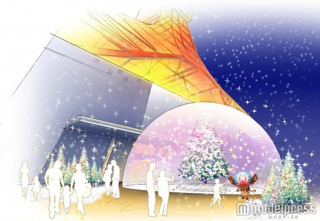 「冬に咲く奇跡の桜」をモチーフにしたスノードーム※画像はイメージ／画像提供：東京ワンピースタワー