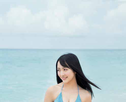 STU48石田千穂、フレッシュな水着姿解禁 グループ初のソロ写真集決定