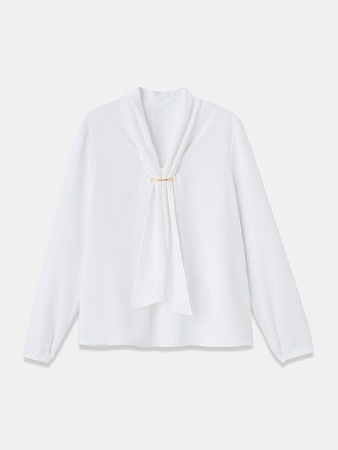 PLST UVカットメタルパーツブラウス PLSTのUVカットメタルパーツブラウス