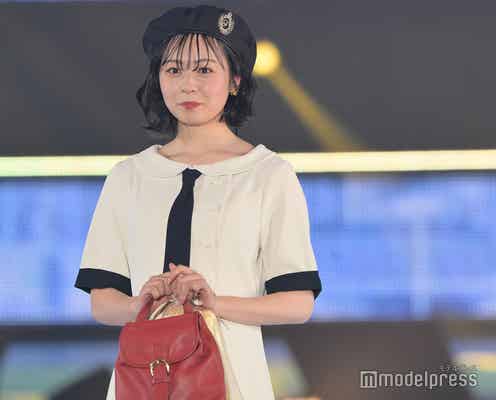 莉子、キュートな笑顔が眩しい ベレー帽&レトロコーデで魅了<GirlsAward 2023 S/S>