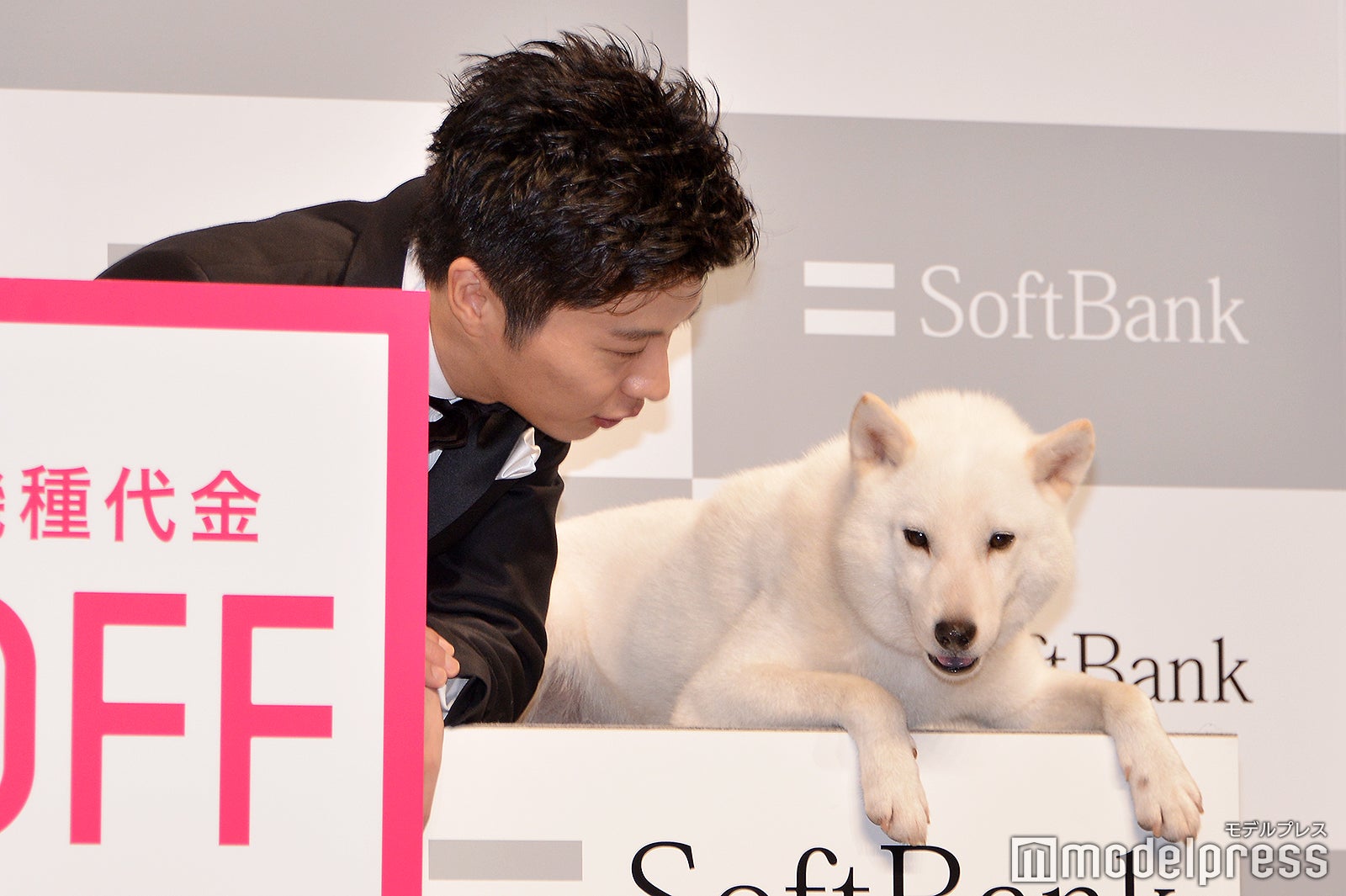 白戸家のお父さんの様子をうかがう田中圭（C）モデルプレス