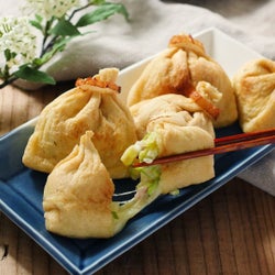 爪楊枝いらず。ツナマヨチーズのちくわ巾着