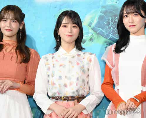 =LOVE佐々木舞香・野口衣織・高松瞳、モアナカラー衣装で登場 “私たちにとってすごく光”な存在とは【モアナと伝説の海2】