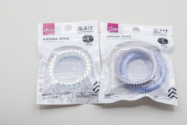 ダイソーの虫よけスパイラルリングのパッケージ