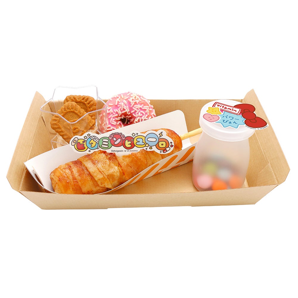 今日がはじまる！モーニングセット～チーズ入り肉巻きドッグ＆プチデザート～ 1,200円（C）2025 SANRIO CO., LTD. APPROVAL No.P1602284 （C）choigosim