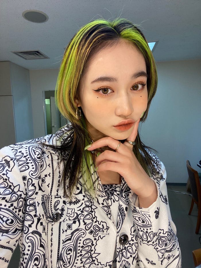 イメチェン後の佐々木莉佳子/アンジュルム公式ブログ(Ameba)より