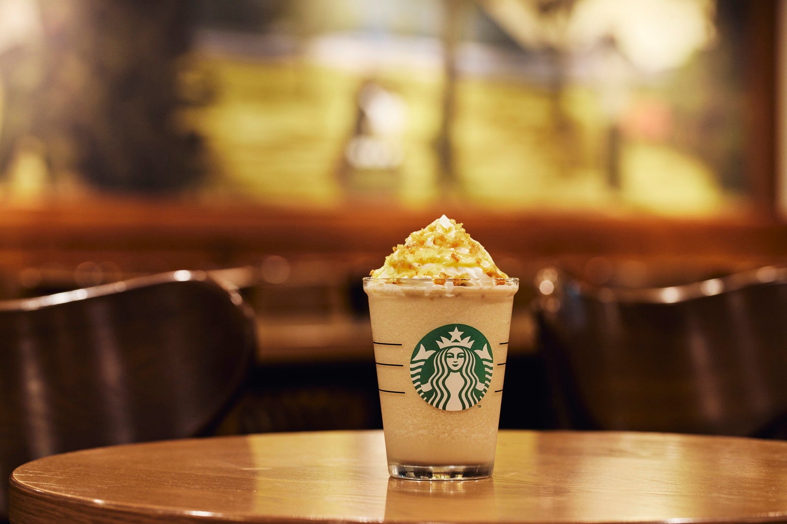 キャラメル フラペチーノ with おさつ カスタマイズ／画像提供：スターバックス コーヒー ジャパン