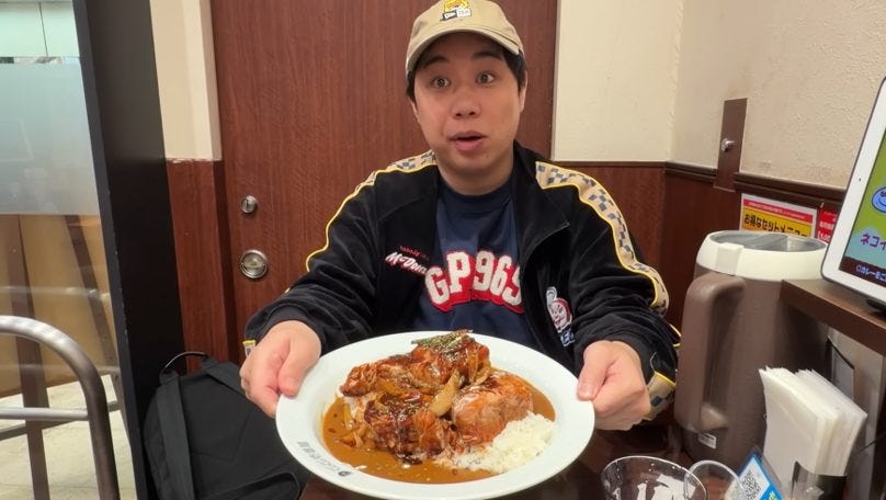 せいや「CoCo壱肉塊デミグラスLEVEL4を監査」に挑む40分の時間制限グルメ